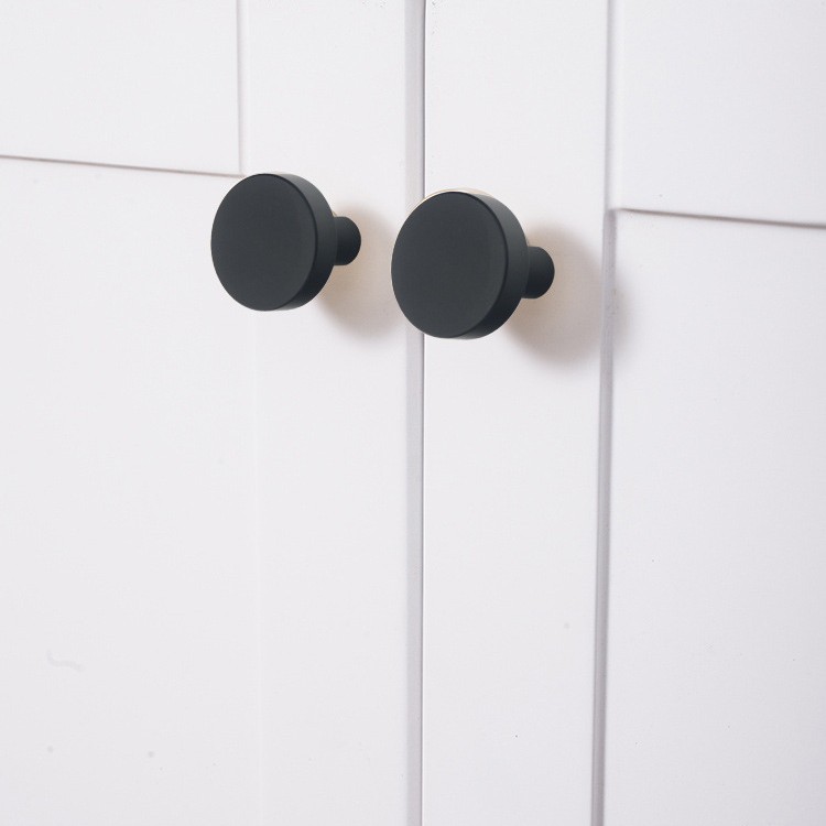 Modern minimalist aluminum alloy round wardrobe cabinet drawer cabinet shoe cabinet door single hole small handle