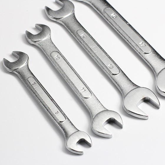 Factory wholesale sales of high carbon steel convex rib open-end wrench double wrench