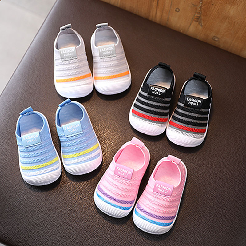 Children's shoes 2021 spring and autumn infant toddler shoes baby soft bottom no drop boys and girls cloth shoes knitted indoor and outdoor wholesale