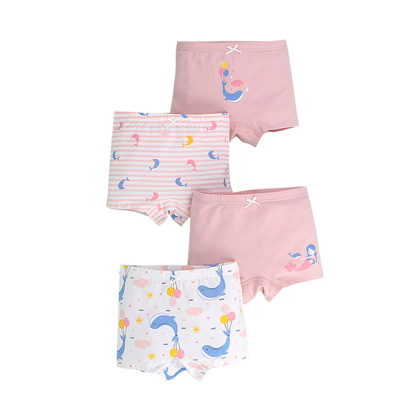 Girls' underwear class a cotton children's boxer pants children bacteriostatic large children girls baby boxer pants wholesale