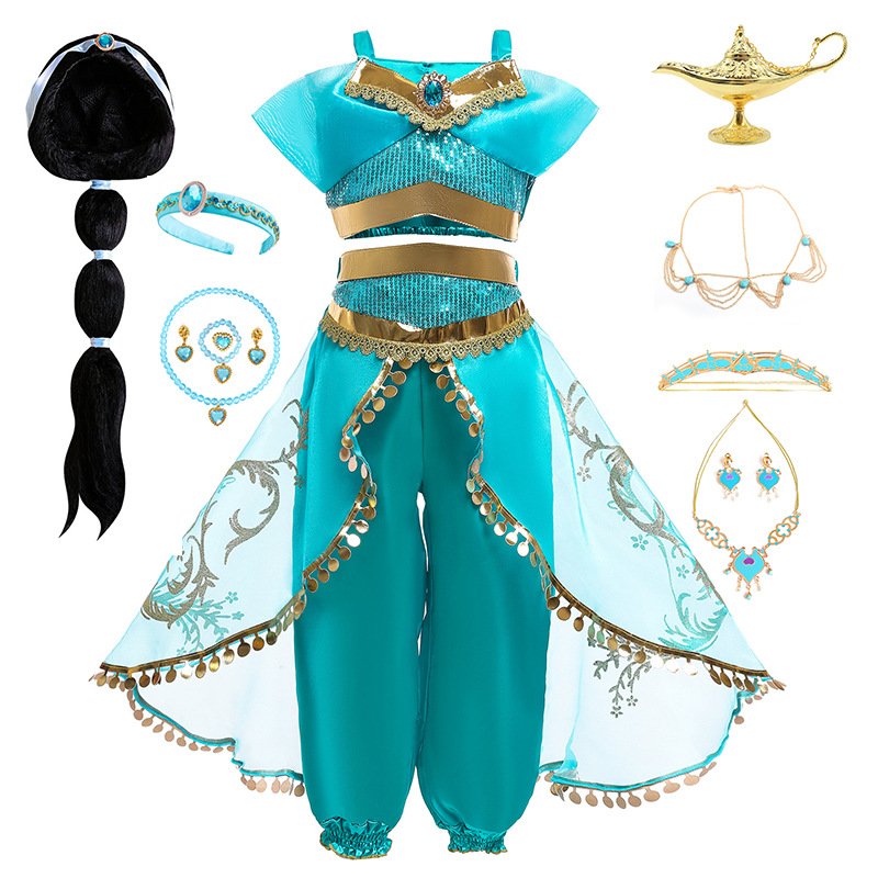 Cross-border Trade Halloween Princess Jasmine Dress Children's New Dress Children's Dress Girls Dress