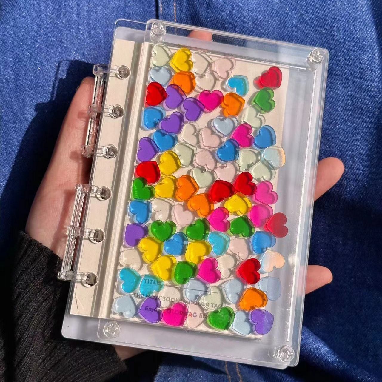 Transparent visual A5 loose-leaf notebook DIY high color value ins Wind creative student plan coil hand account cute
