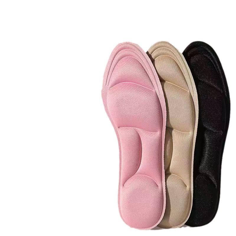 5D Sports Insole Soft Bottom Comfortable Non-slip Light Elastic Sweat Absorbing Breathable Massage Shock Absorption for Men and Women