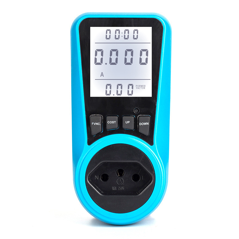 Backlit Power Metering and Billing Socket Voltage and Current Power Meter Multifunctional Household Appliance Monitoring and Billing Meter