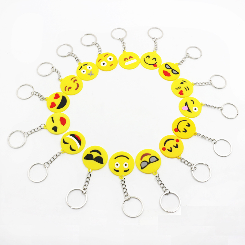 2022 cross-border new PVC software expression bag Keychain Car bag key pendant wholesale