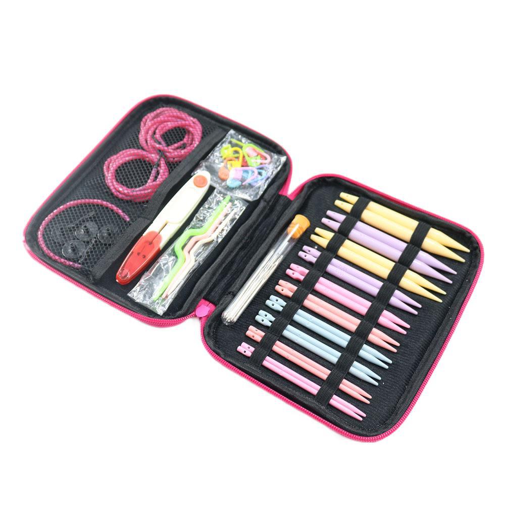 Knitting tools sweater needle ABS plastic detachable rope changing ring needle set 10 set packaging