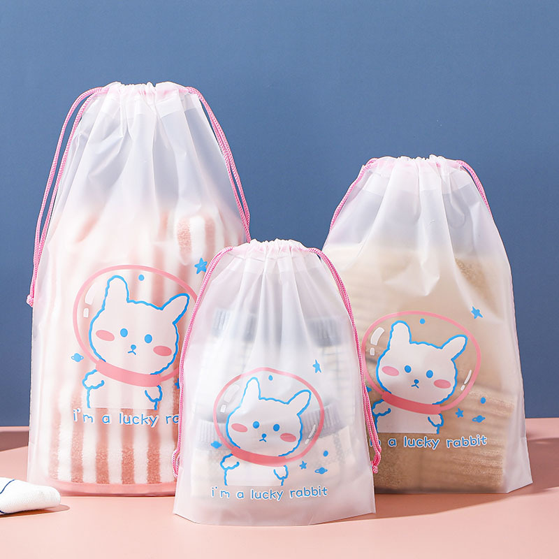 Frosted drawstring drawstring bag clothes shoes dustproof drawstring packing bag socks underwear packing bag travel storage bag