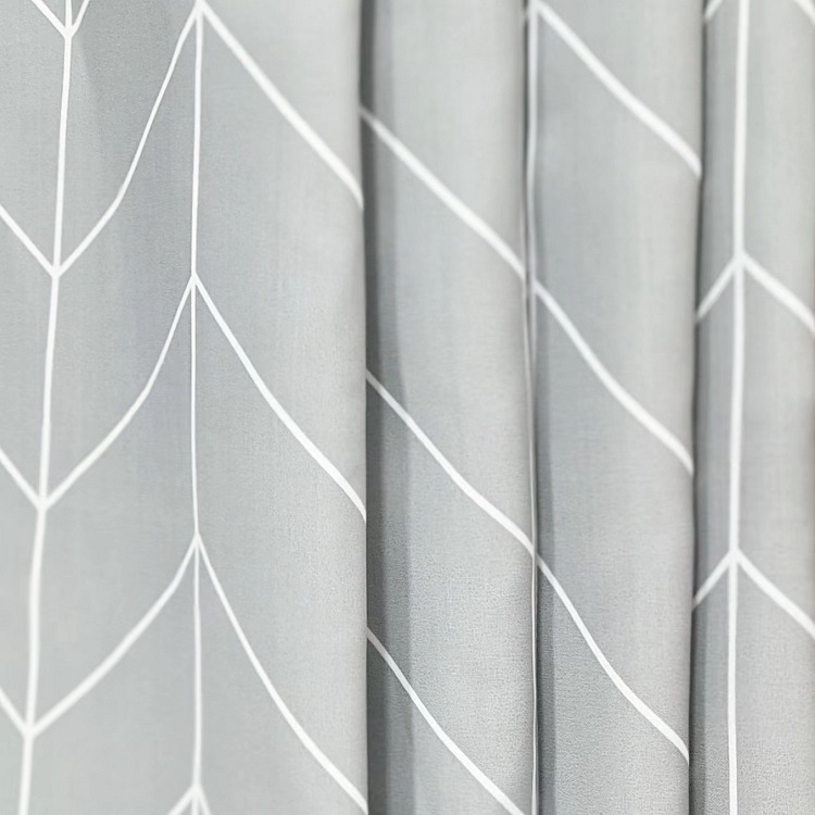 Cross-border Nordic Grey White Shower Curtain Thickened Waterproof Polyester Shower Curtain Bathroom Curtain Curtain Bathroom Curtain