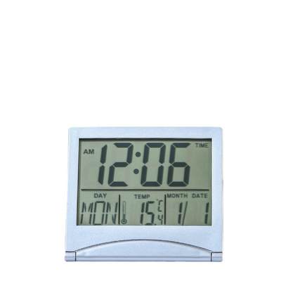 Cross-border 033 folding desktop electronic clock digital date temperature alarm clock simple and convenient ultra-thin travel clock