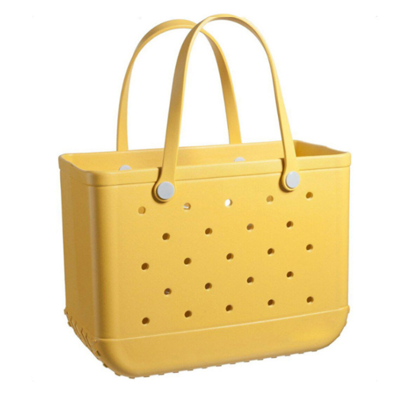 Cross-border European and American new storage women's handbag EVA Beach hole Big bag vegetable basket