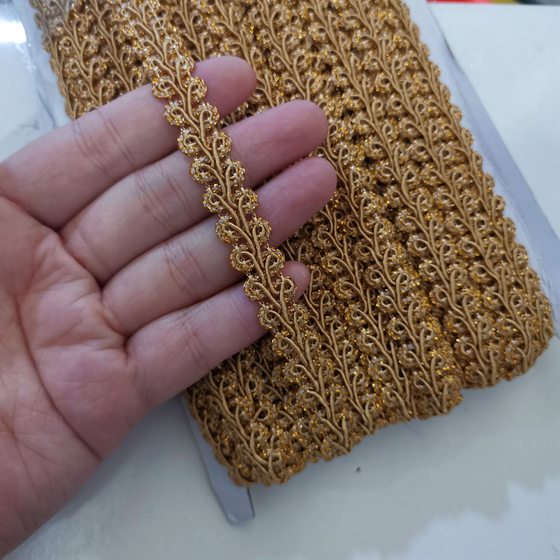 12mm gold and silver eight centipede with lace herringbone double color lace keel lace clothing accessories