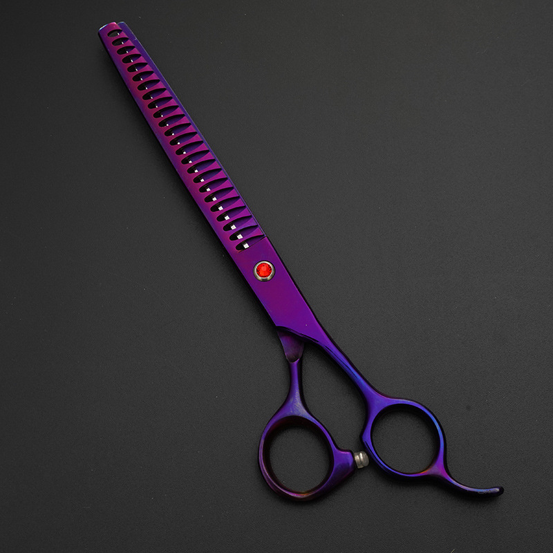 Factory wholesale pet beauty scissors 7.5 inch fish bone scissors tooth scissors fluffy scissors professional supplies pet scissors