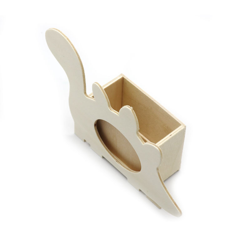 DIY Wooden Photo Frame Pen Holder White Billet Children's Painted Snowflake Mud Pearl Mud Ultra Light Clay Wooden Pen Holder Model