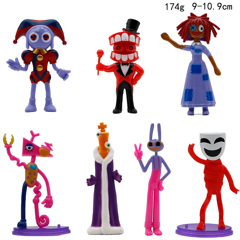Cross-border magic digital circus hand-made model rabbit clown doll cartoon peripheral cake decoration
