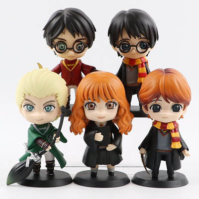 5 Harry Potter Academy of Magic Cartoon Characters Hermione Porter Ron Hand-made Model Car Cake Ornaments