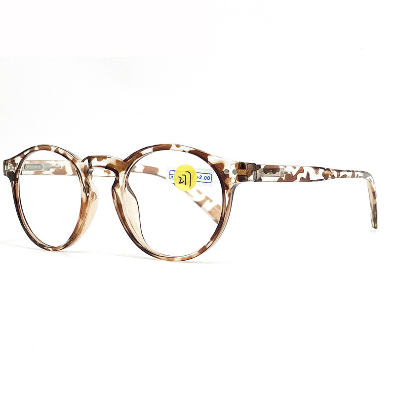 New anti-blue light PC reading glasses men and women round frame HD elderly glasses watch computer reading goggles wholesale