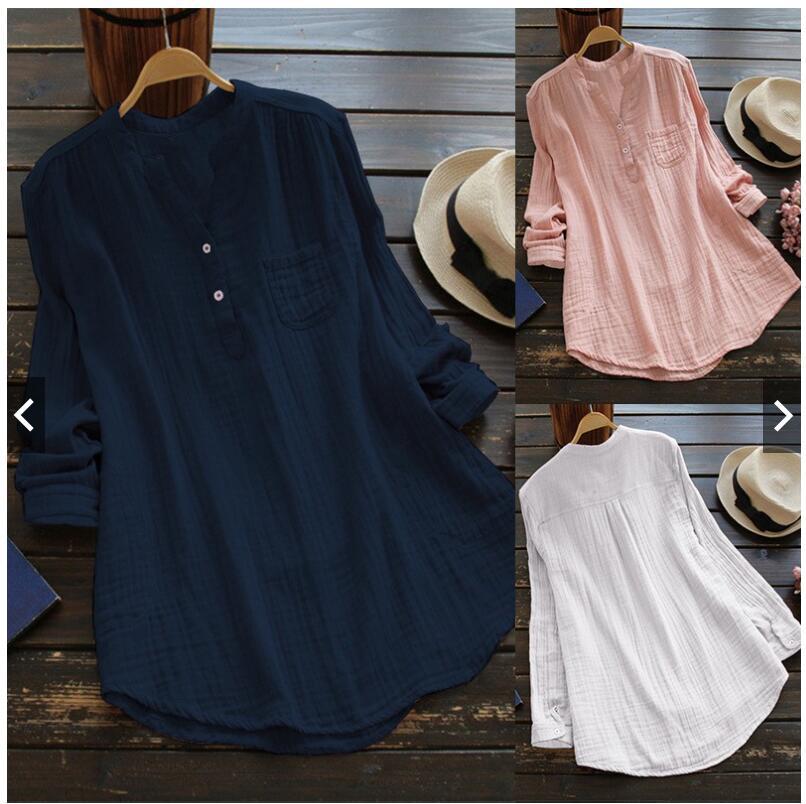 New Large Size Summer Japanese Solid Color Long Sleeve Stand Collar Long Skirt Cotton Yarn Shirt