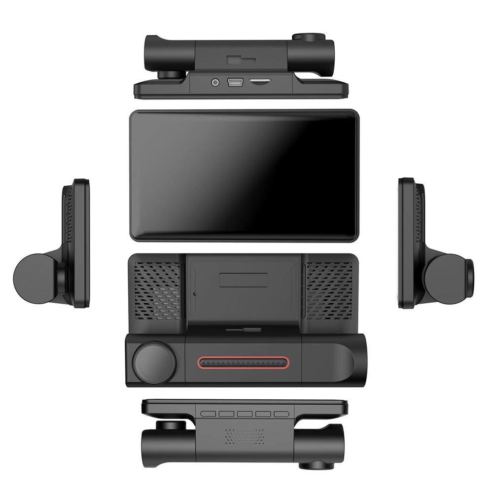New three-lens driving recorder HD 1080p Lingtong 6248 three-camera driving recorder