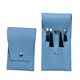Blue 4-piece leather case