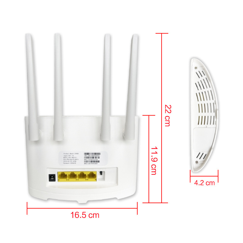 4 グラム Wifi ルーター 4 ネットワークポート 4 アンテナ Sim カードプラグイン可能なワイヤレスホームオフィス使用デジタルコンピュータ/ルーター/ルーター|undefined