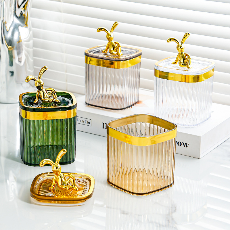 Light Luxury High-value Toothpick Box Household Distinctive Creative High-grade Toothpick Tube Cotton Swab Storage Box Floss Box Toothpick Jar