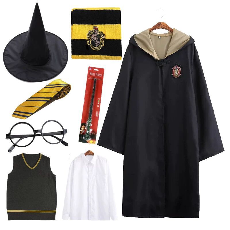 Harry Potter Costume Magic Robe College cos Costume Halloween Cloak Cape Children Cosplay Performance Costume