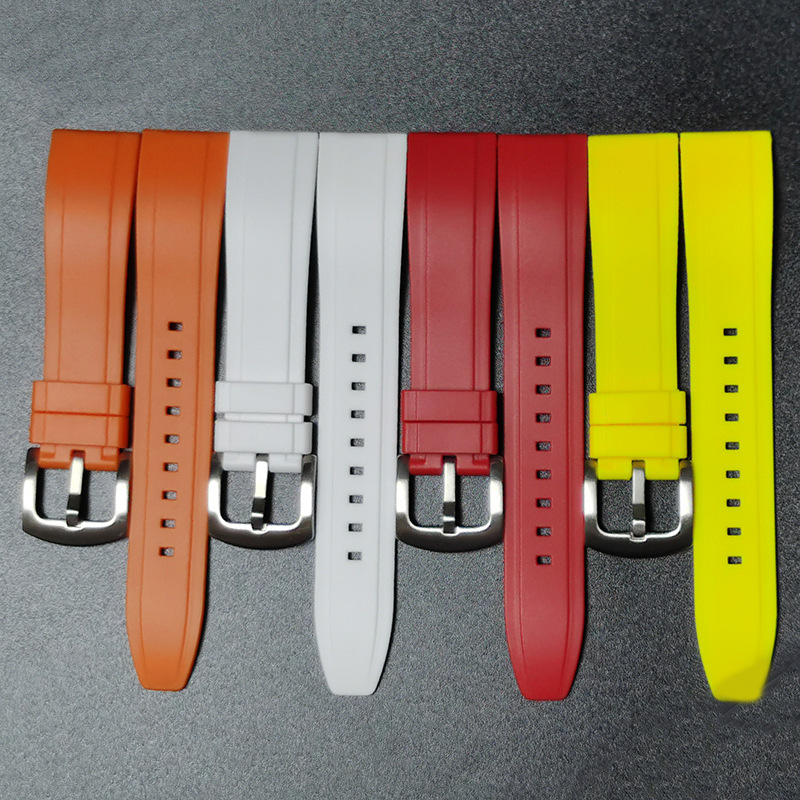 Yellow White green 20 22 24 26mm diving can quick release switch TPU water ghost watch strap