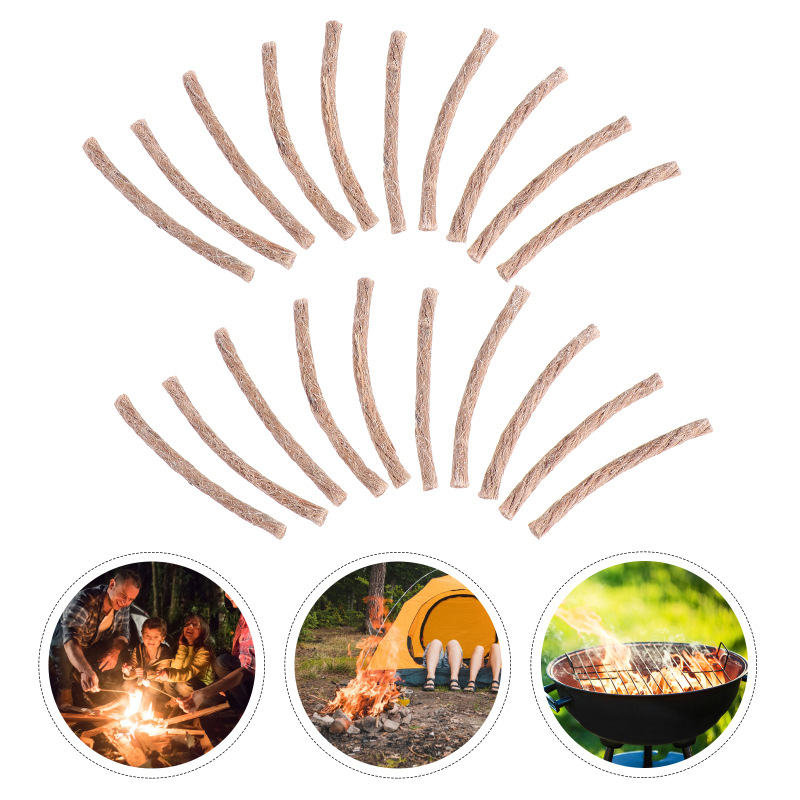 Amazon Hot Selling Outdoor Camping Picnic Fire Ignition Supplies Wood Fireplace Fire Hemp Rope Fire Wire Rope Wax Rope