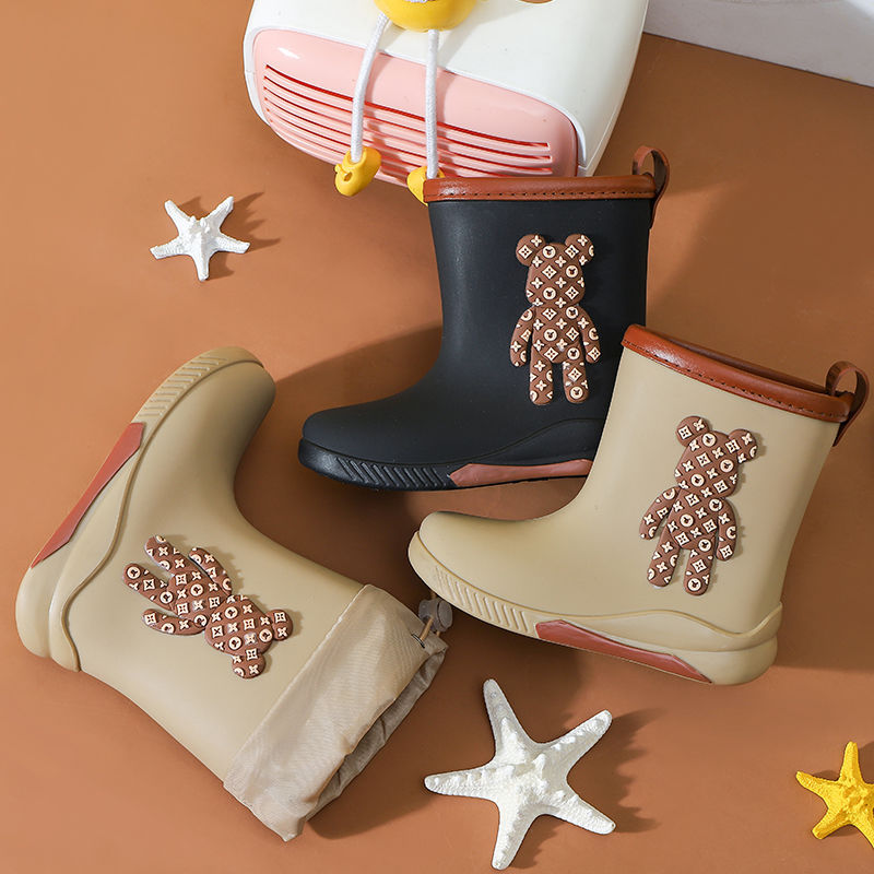 Rain boots Japanese children's rain boots non-slip water boots girl student baby boots cute girl non-slip water shoes women's