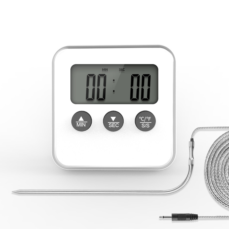 Food Barbecue Thermometer Kitchen Digital Display Oven Probe Thermometer Food Steak Red Wine Barbecue Thermometer