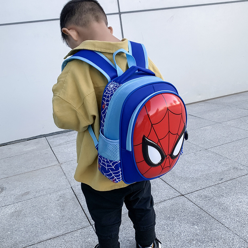 今年新款蜘蛛侠幼儿园儿童书包防水卡通书包小学生蛋壳书包双肩包