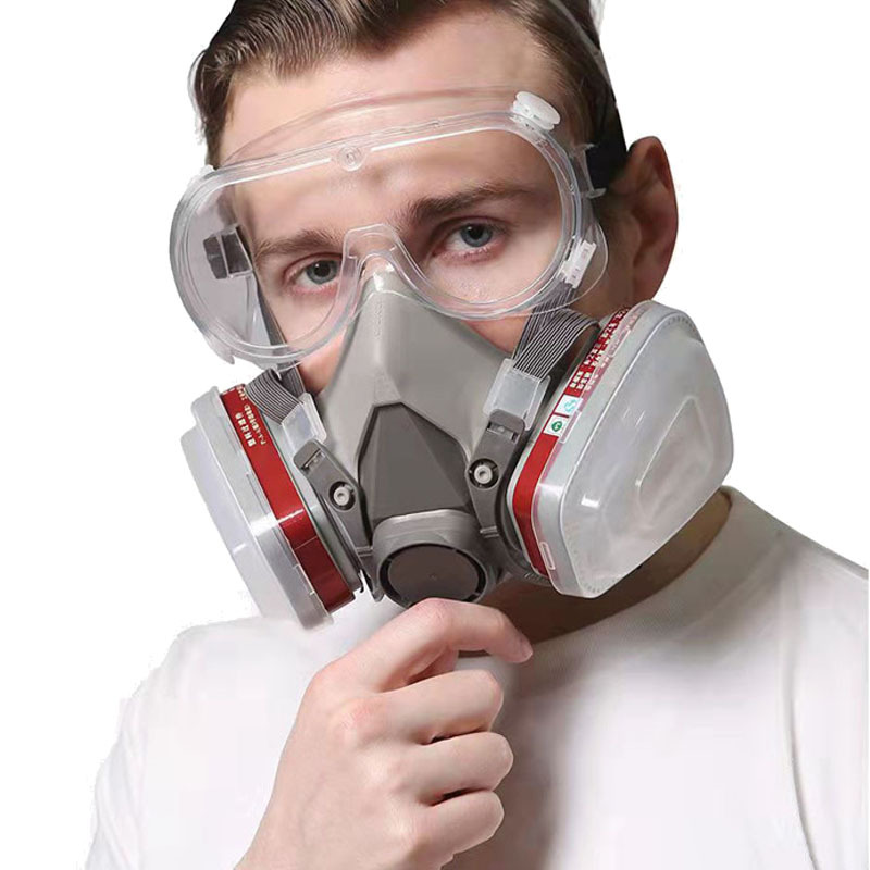 Puda PD-410 gas mask 6200 double filter box gas mask coal mine spraying paint gas mask