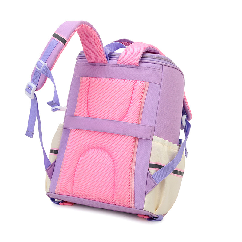 Natural Fish Shipping Handle Backpack for Girls, Elementary School Grades 3-5, Lightweight Dual Shoulder Bag with Six Wheels, Climbing Stairs Cross-border