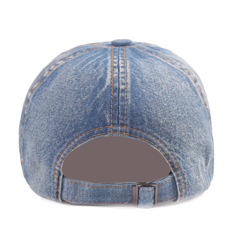 Washed Distressed Denim Baseball Cap Women's Summer Sunscreen Sun Hat Casual Travel Cap Men's Fashionable Hat