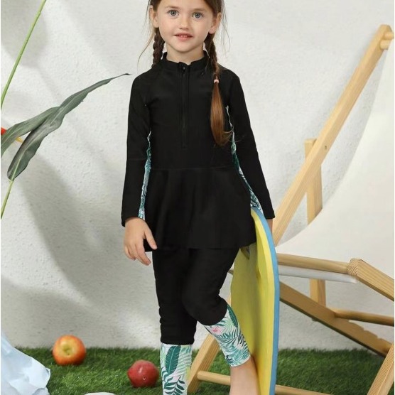 New children's swimsuit girls' split western style children's sports split skirt long-sleeved trousers girls'