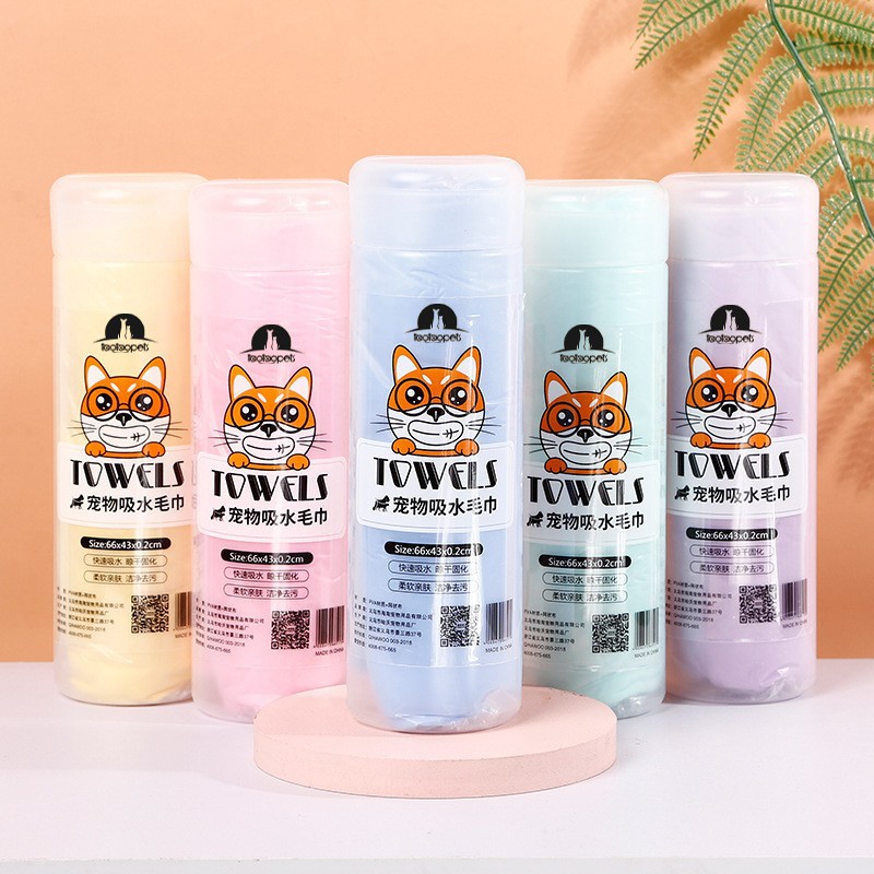 Pet towel wholesale leather Taobao in stock deerskin towel PVA imitation deerskin quick-drying large absorbent towel towel bucket