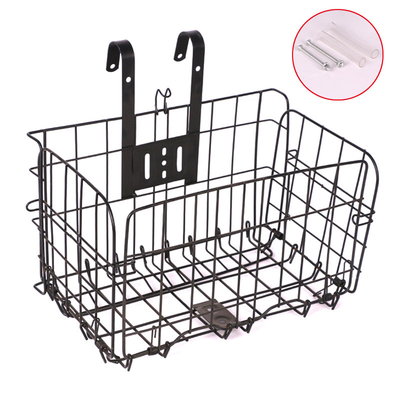 Mountain bike student bicycle front and rear hanging side hanging folding basket riding supplies bicycle Folding Basket