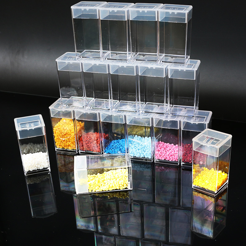 Diamond Painting Generous Bottle Storage Box Rice Beads Boxed Diamond Box DIY Nail Art Storage Box Acrylic Small Square Box