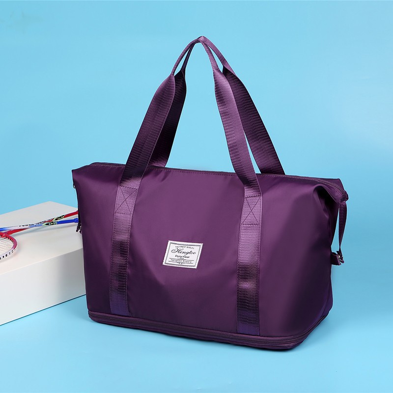 2024 new travel bag can be expanded dry and wet separation exercise yoga fitness bag short travel luggage storage bag