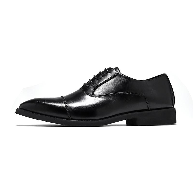 Scarpe da uomo in pelle a tre connettori, scarpe casual da lavoro, scarpe da uomo eleganti, scarpe da abito britanniche, scarpe da sposo da uomo, scarpe da sposa 8038-R_voghion.com