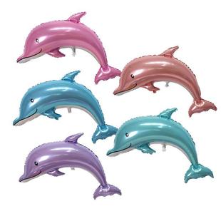 New large dolphin aluminum balloon wedding decoration birthday party layout cartoon floating helium balloon wholesale
