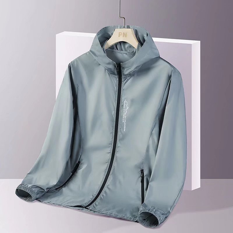 Ice Silk Sun Protection Suit Men's Summer Fashionable Casual Lightweight Breathable Outdoor Fishing Sun Protection Suit Men's and Women's Jacket
