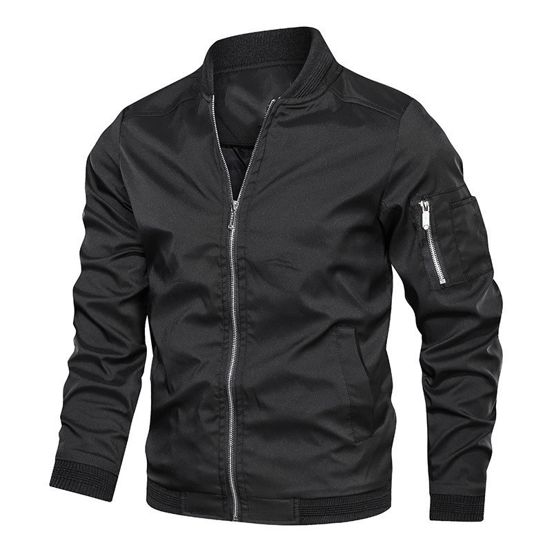 Amazon Cross-border Men's Jacket Spring and Autumn Korean Fashionable Loose Fat Man Autumn and Winter Casual Baseball Jacket for Men
