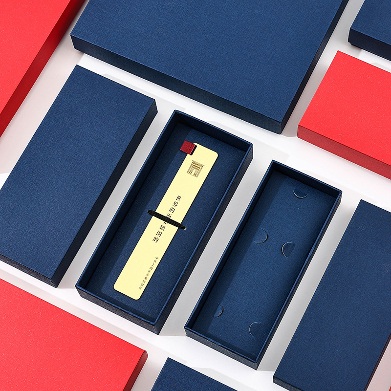 Factory direct high-grade booksign box light luxury Chinese style empty box spot gift box heaven and earth cover literary pen packaging box