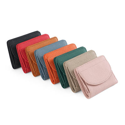 Cross-border Genuine Leather Wallet Women's RFID Anti-theft Brush Security Money Cover Fashionable Bag Cover Buckle Change Coin Bag Wallet