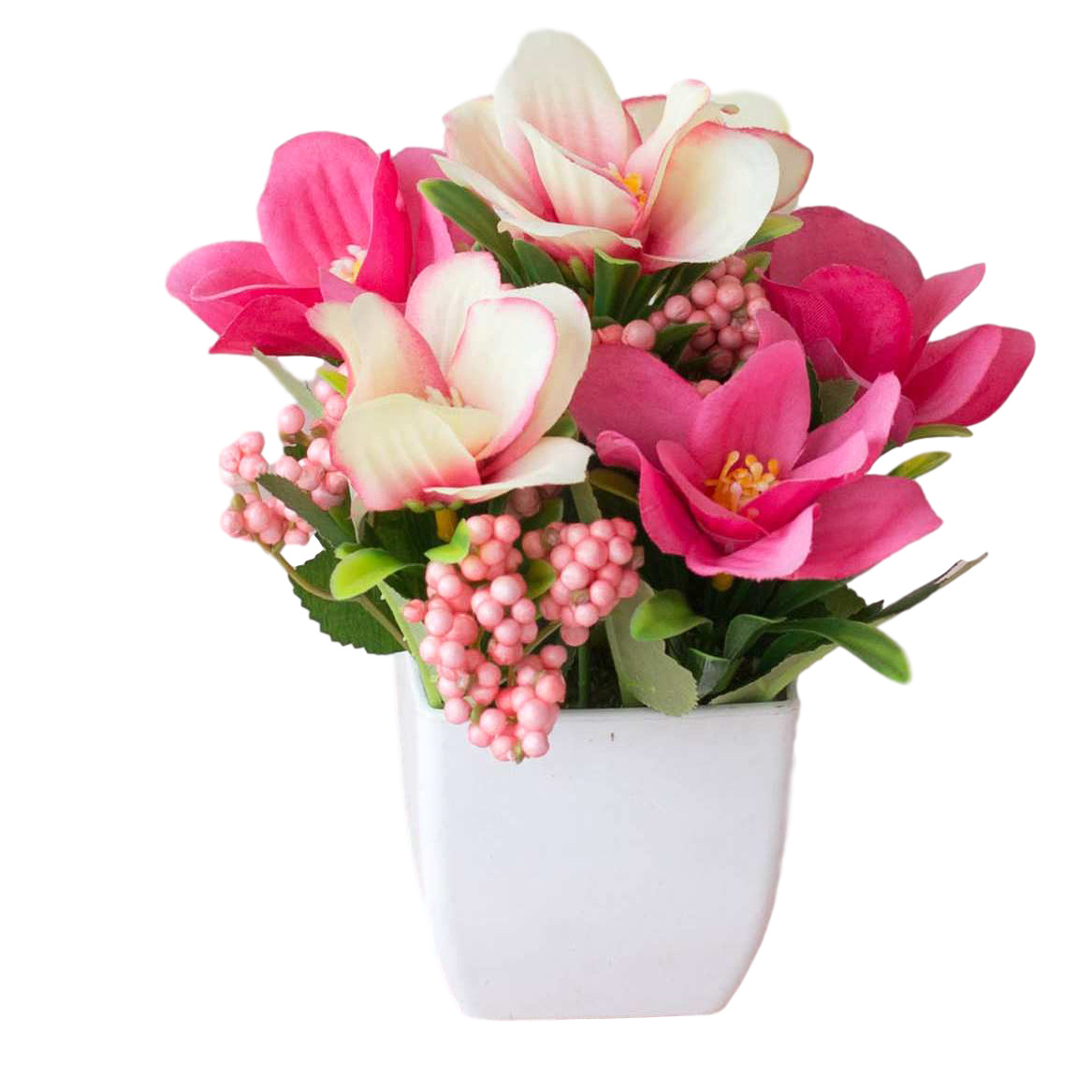 Artificial Flower Set Floor Living Room Mini Ornaments Interior Decoration Plastic Floral Dining Table Small Bonsai Flower Bonsai