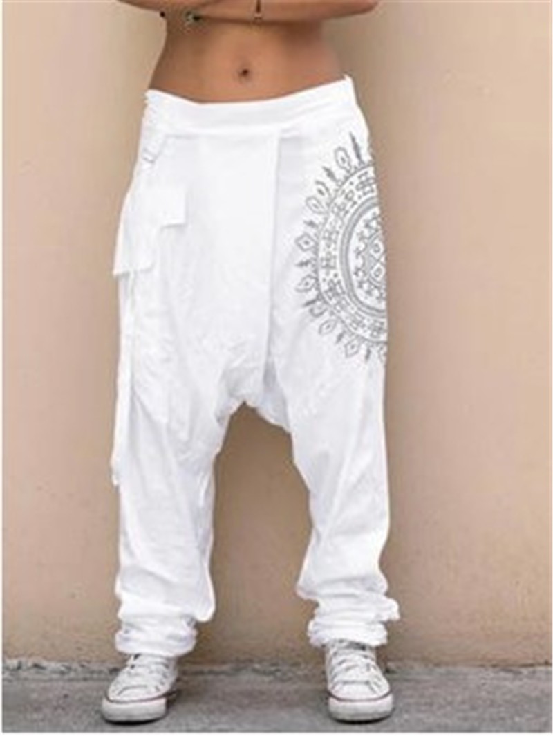 Cross-border foreign trade 2020 explosions European and American women's clothing printing casual crotch harem pants