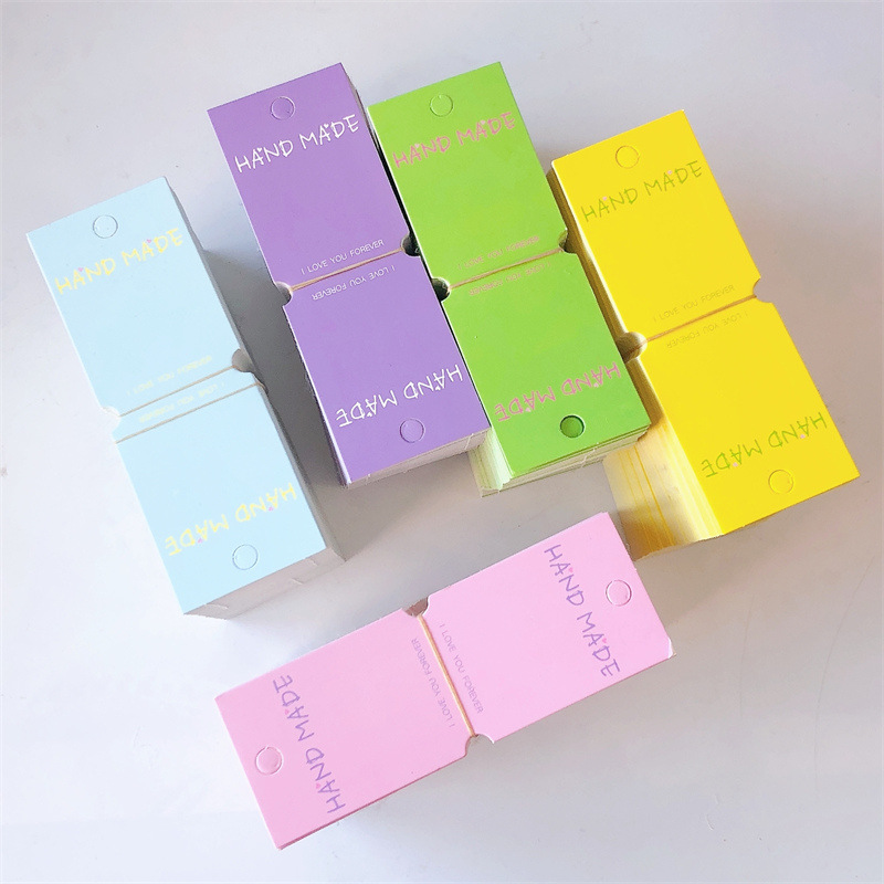 Color hademede Folding Card Paper ~ Kids Adult Sweet Hairpin Haircord Paper Card Headwear Card Hair Accessories Bag