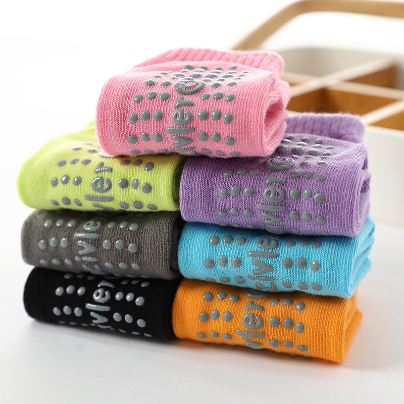 Men's and women's breathable backless non-slip floor socks for middle and big children, no heel falling, Girl's large particle yoga socks wholesale summer