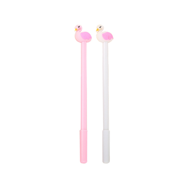 Cute cartoon flamingo gel pen creative stationery student small fresh Swan office water-based sign pen wholesale